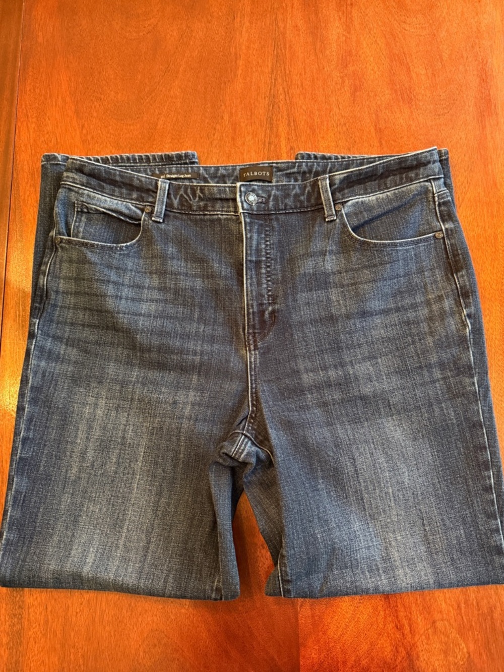 Talbots Women’s Straight Leg Jeans Dark Blue